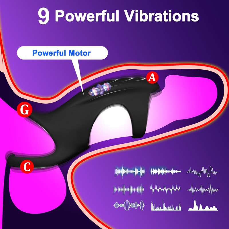 Penis Ring App Control Male Vibrator Masturbator Black Cock Ring Sex Toy for Men gallery