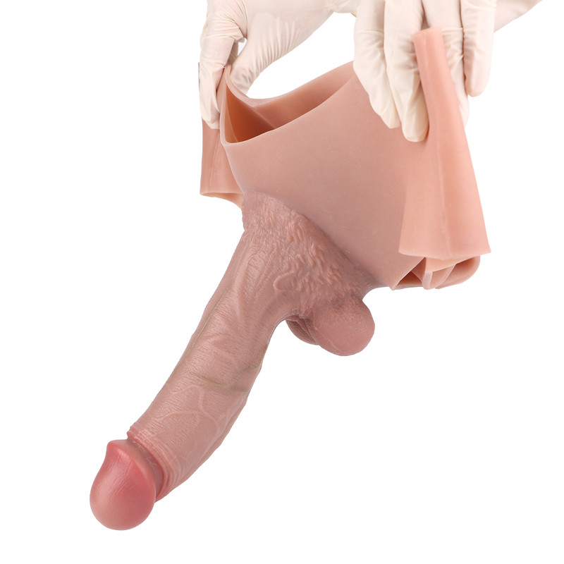 Ultra Hollow Enhanment Pants For Men Wearable Silicone Penis Extender Enlarger gallery