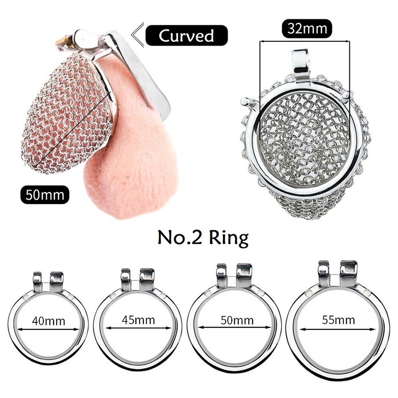 Stainless Steel Male Chastity Device Hauberk Cage for Men Metal Locking Belt Men