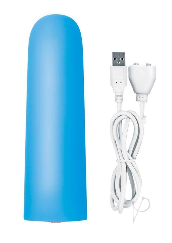 Exciter Mini Vibe Rechargeable Silicone Vibrator - Blue gallery