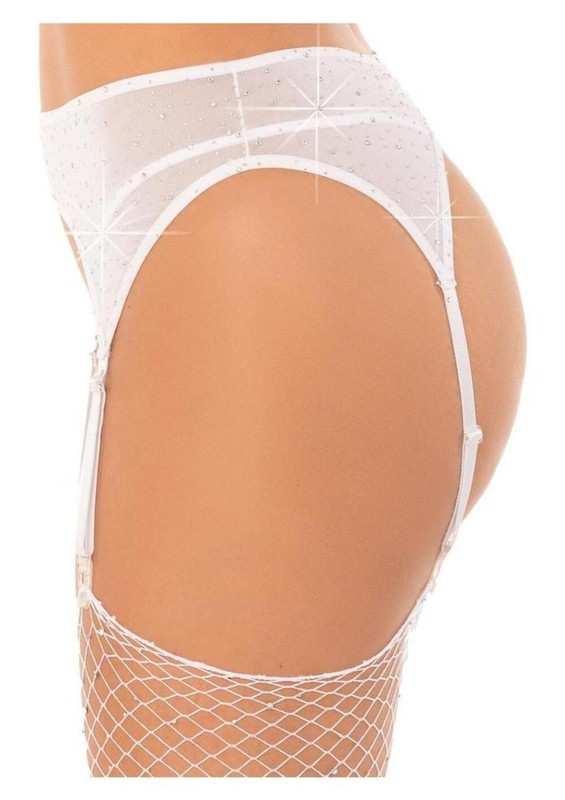 Rhinestone Sheer Garter Belt gallery