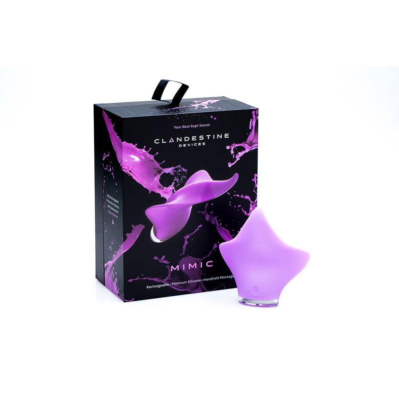 NEW Mimic 3 Speeds 8 Function USB Rechargeable Silicone Vibrator – Lilac Purple
