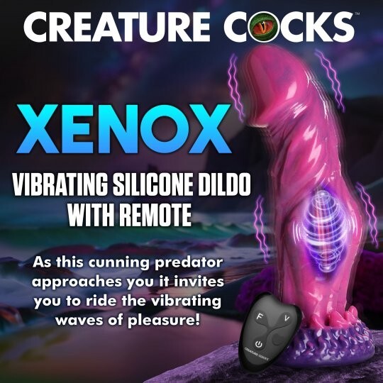 Xenox Vibrating Silicone Dildo with Remote gallery