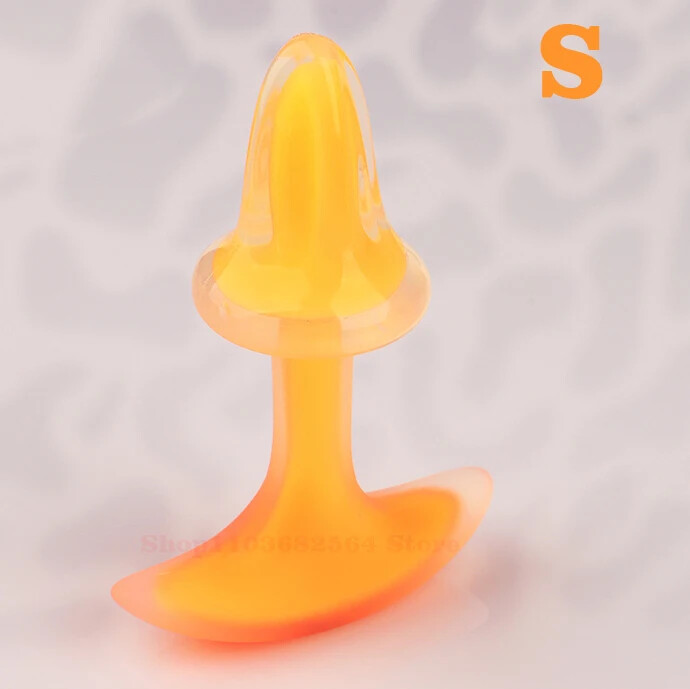 Silicone Jelly Anal Tail Strapon Candy Color Anal Plug Transparent Adults Toys