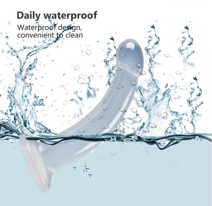 Jelly Dong Smooth Dildo Suction Cup 3 Sizes Waterproof Anal G-spot Sex Toy Women gallery