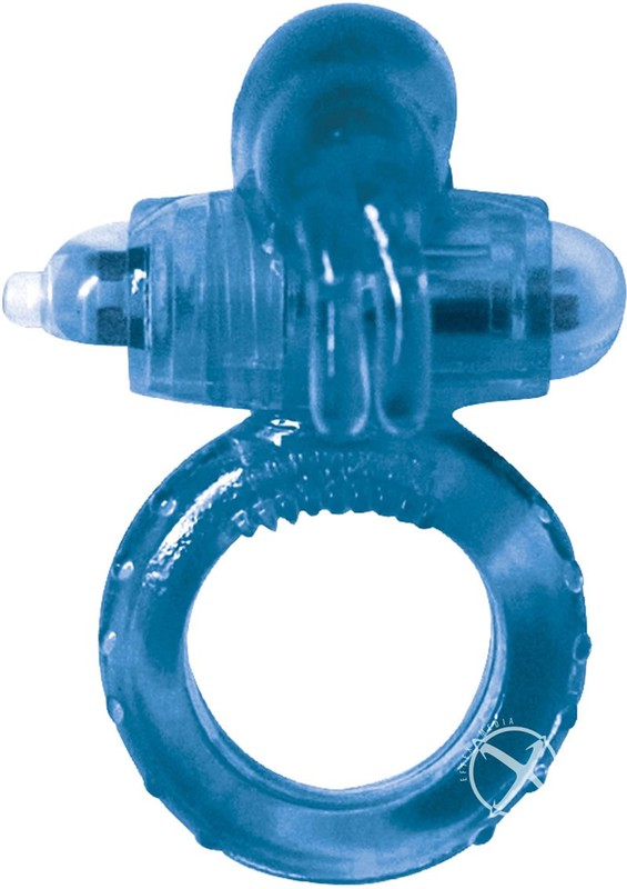 Clit Buddy 2 Rockin Rabbit Vibrating Cock Ring - Blue gallery
