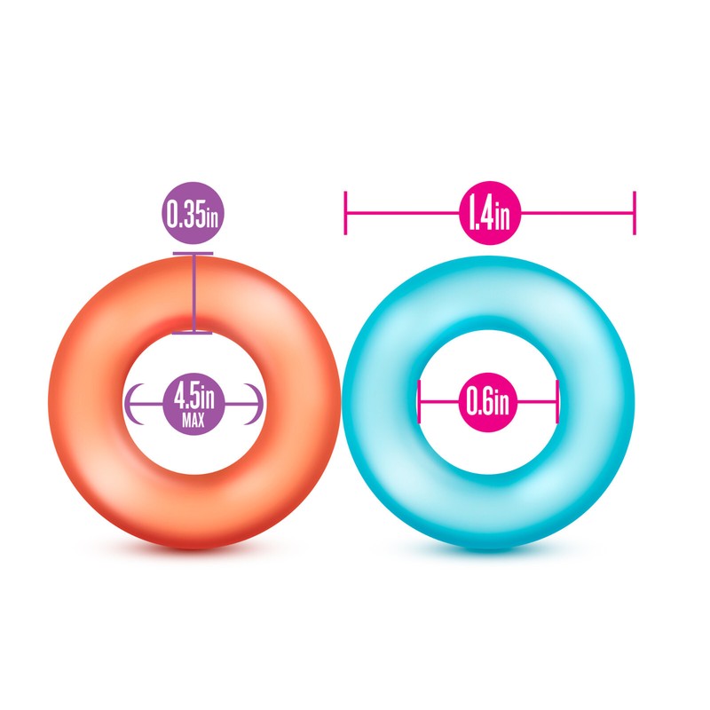 Eden Multicolor Ring Soft Super Stretchy To Fit All Size 6 Pack Adult Sex Toy