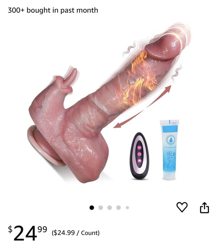8.6” Realistic Thrusting Dildo With 9 Vibrating And 3 Thrusting Modes & Heating
