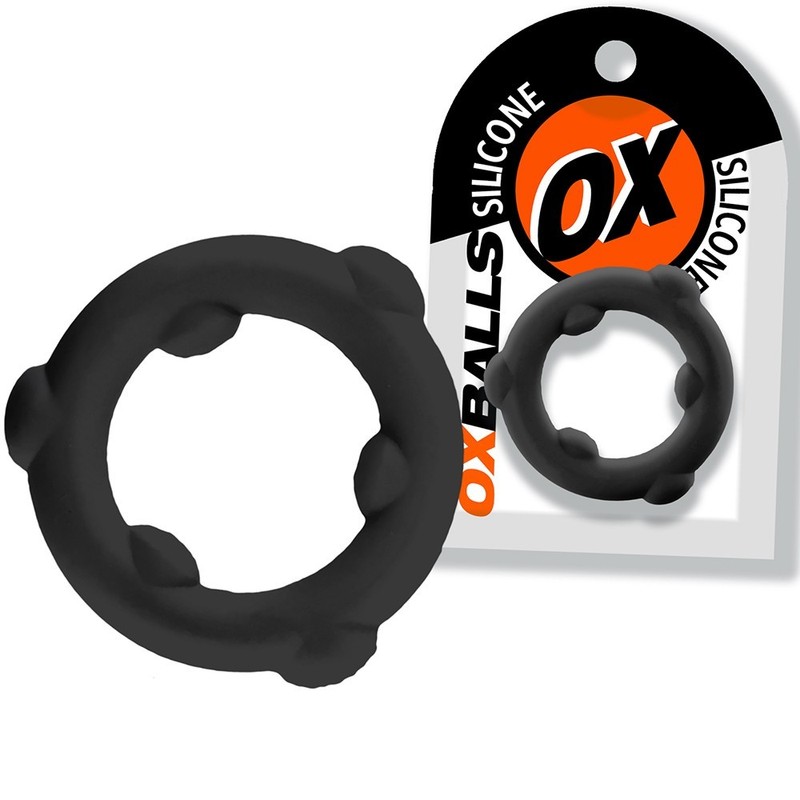 Oxballs Spinner Silicone Cock Ring Black