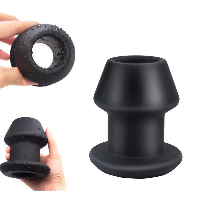 2.75&Prime; Silicone Hollow Tunnel Butt Plug Stretcher Dilator Anal Trainer Sex Toys