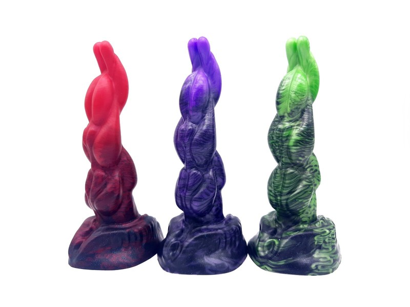 The Diabolus Demon Dildo – Fantasy Platinum Silicone Dildo – Handmade in the USA