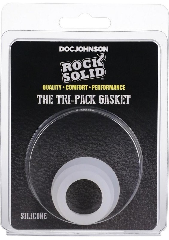 Rock Solid Tri-Pack Silicone Gasket Cock Ring – White