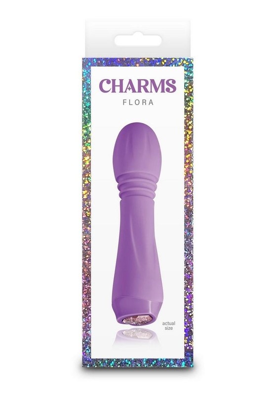 Charms Flora Rechargeable Silicone Mini Vibrator – Purple