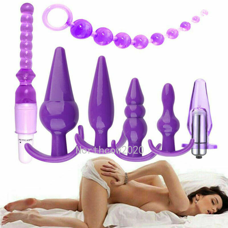 7Pcs/Set Vibrating Anal Trainer Beginner Butt Plug Dildo Sex Toys for Couples