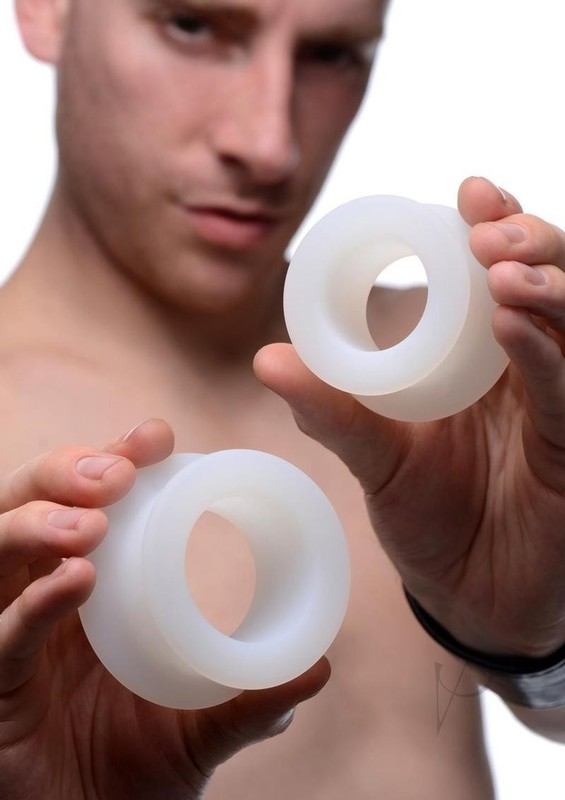 Master Series Stretch Master 2 Piece Training Silicone Ass Grommet Set - White gallery