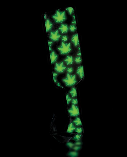 Spanking Paddle Glow In The Dark Flexible 3.38 Inch BDSM Bondage Stoner Vibes gallery