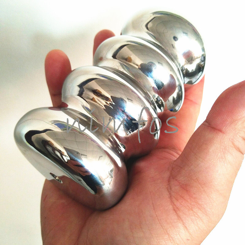 Anal Plug Stainless Steel Solid Trainer Butt Dildo Plug Anus Dilator Sex Toys gallery