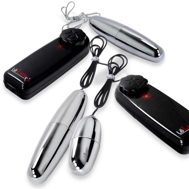 Vibrator Silver Bullets Single Large and Dual Large/Small LeLuv Multi-speed Eggs
