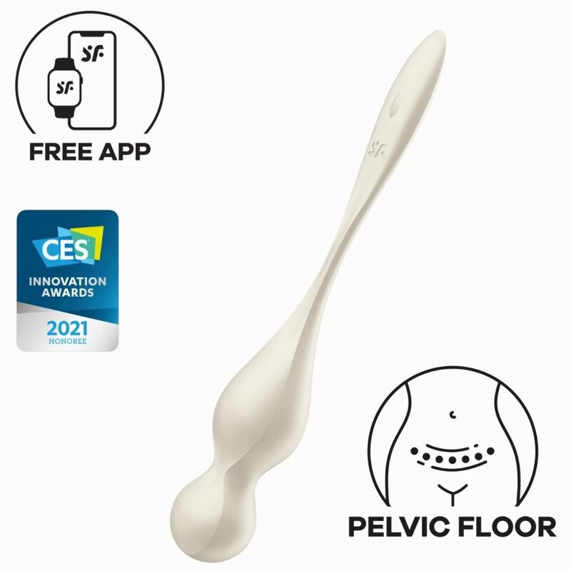 Satisfyer Love Birds 1 – White Silicone Vibrating Kegel Balls