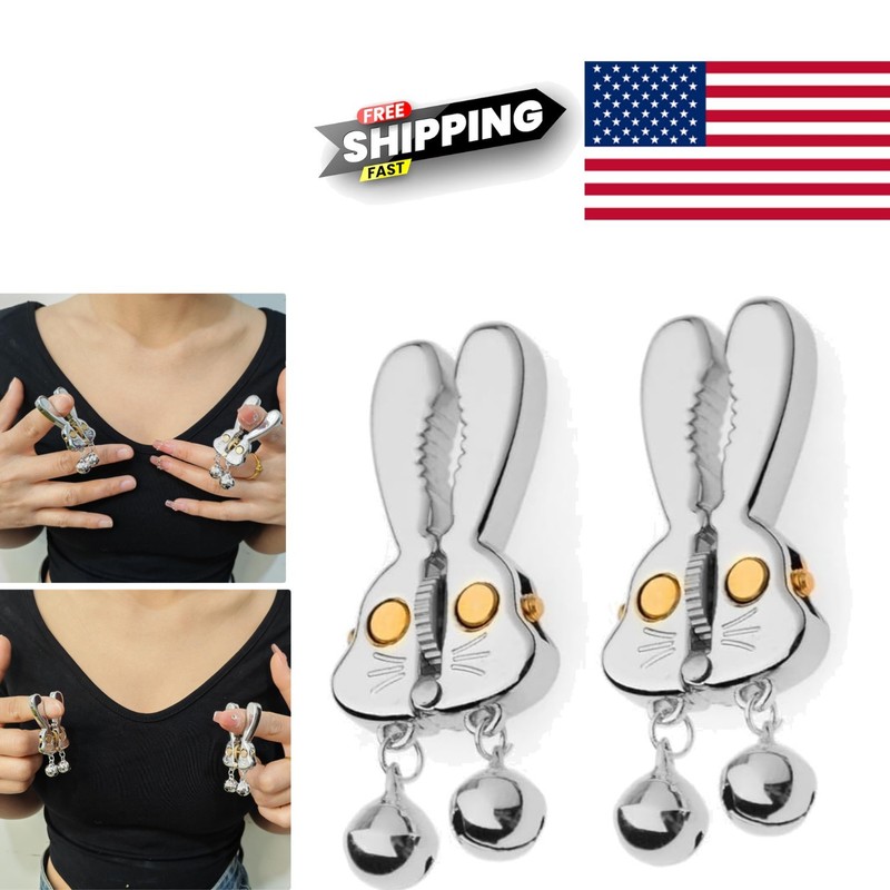 Stainless Steel Rabbit Body Clamps Non Piercing Nipple Clip Jewelry for Women