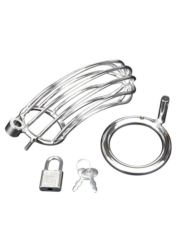 Prisoner Cock Cage - Stainless Steel - free shipping & gift!! gallery