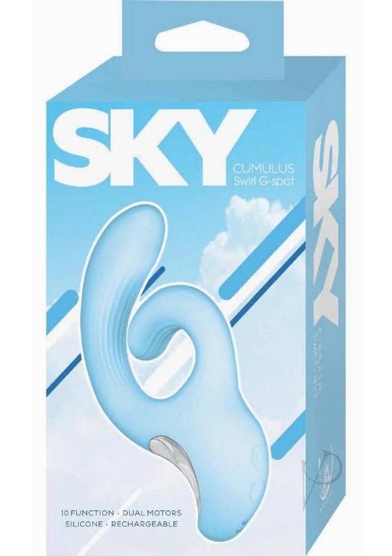 Sky Cumulus Swirl G-Spot Rechargeable Silicone – Blue