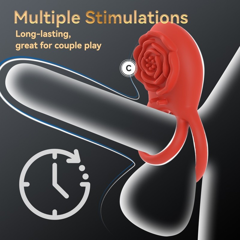Remote Couples Vibrator Penis Ring 8 Modes Clitoral Stimulator Adult Toy gallery