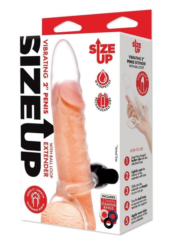 SIZE UP Clear View Vibrating Penis Extender gallery