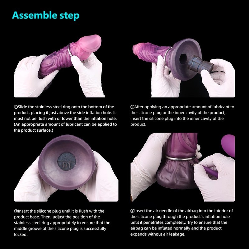 Fantasy Inflatable Dildo Pump Silicone Penis G-spot Massager Anal Plug Sex Toy gallery