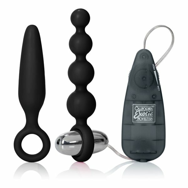 Silicone Vibrating Anal Beads Butt Plug Vibe Vibrator Probe Beginner Anal SexToy