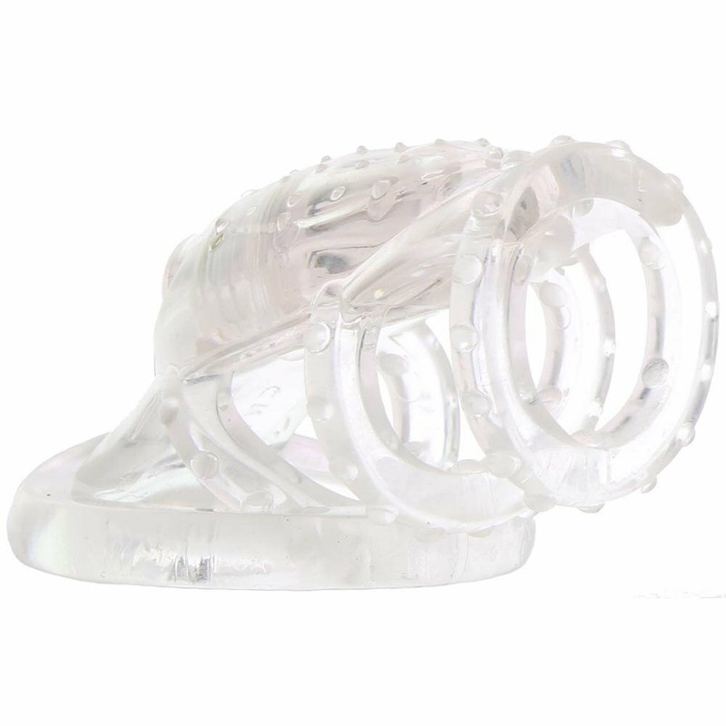 Zinger Vibrating Penis Cock Cage Ring Sleeve Sheath Girth Enhancer Enlarger gallery