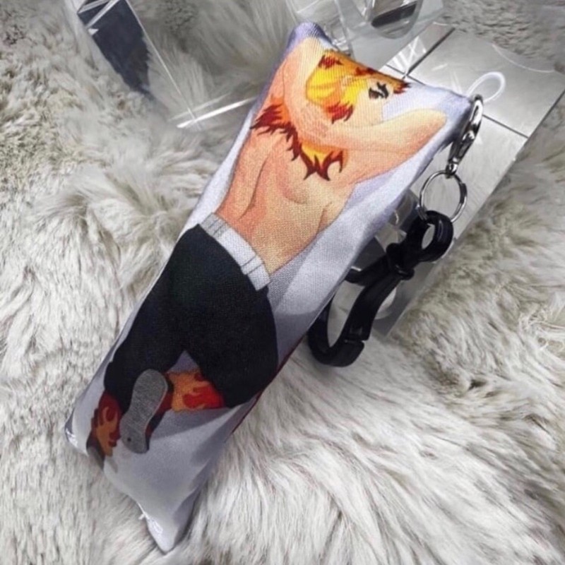 Handmade Rengoku Demon Slayer Anime Manga Dakimakura Body Pillow Plush Keychain gallery