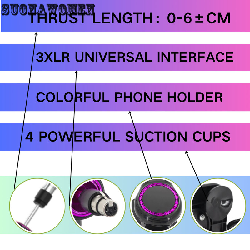 Remote Control Thrusting Sex Machine Telescopic 3XLR Reciprocating Masturbation gallery