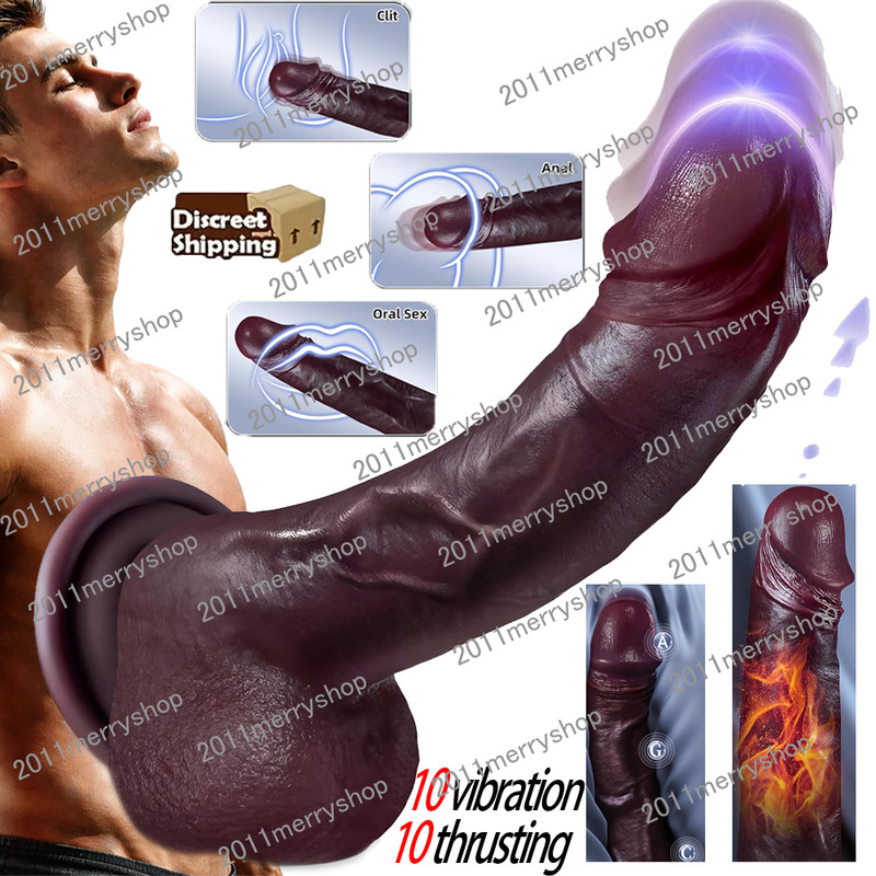 Telescopic Realistic Thrusting Dildo Vibrator Sex Toys for Women Remote Control