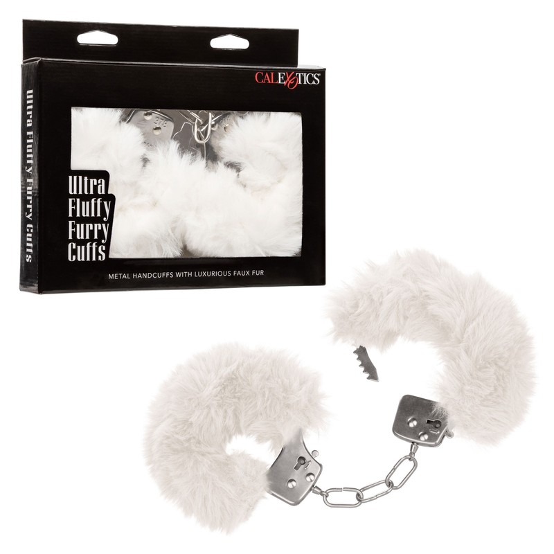 Ultra Fluffy Furry Cuffs – White