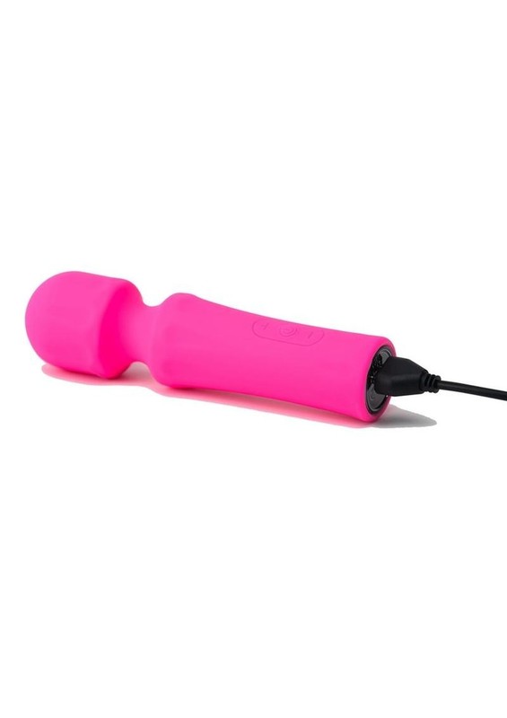 Pink Pussycat Vibrating Rechargeable Mini Wand Massager - Pink gallery