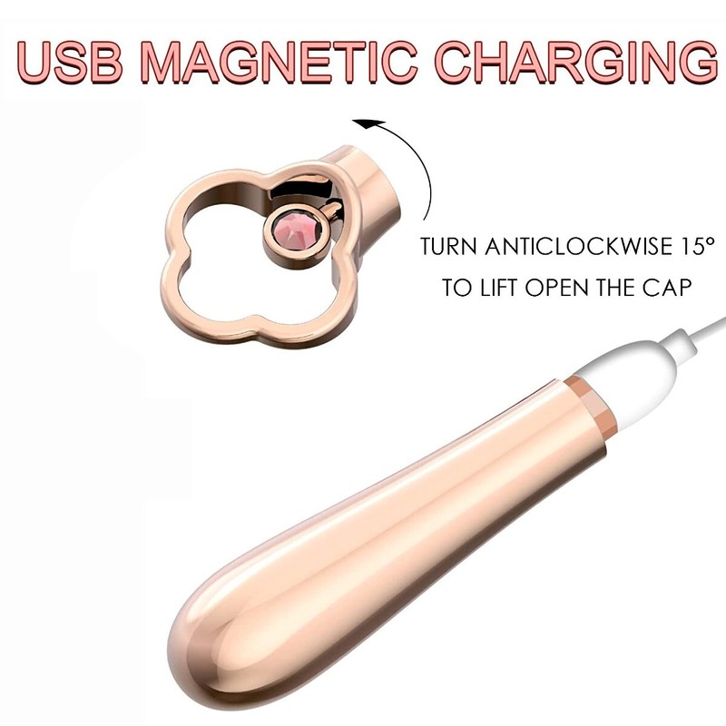 Gold Rechargeable Vibrating Bullet Vibrator Beginner Sex Toys for Women gallery