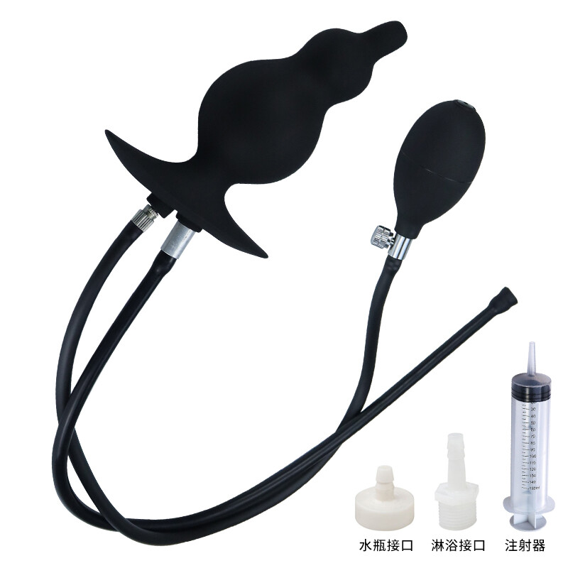 New Silicone Inflatable Vaginal Douche Enema System Pump Anal Colon Cleanser