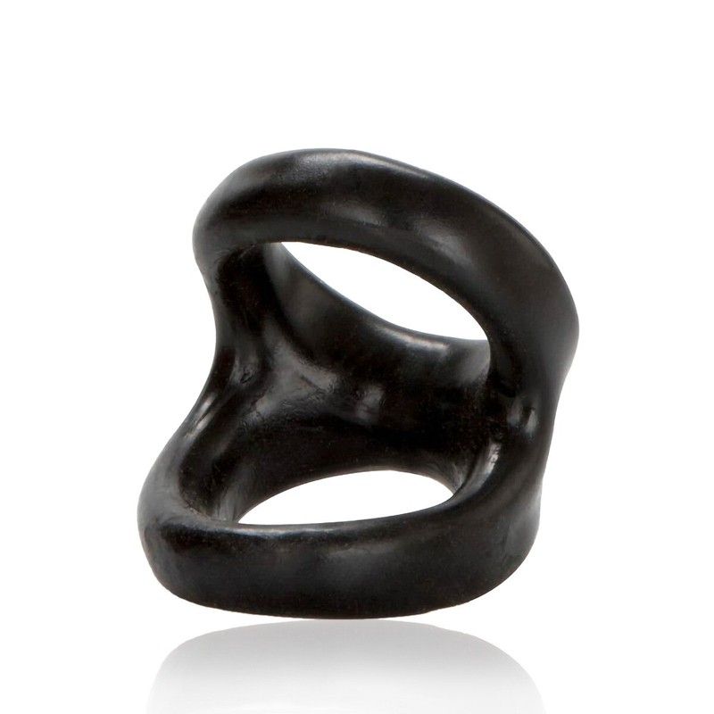 COLT Snug Tugger Black Dual Support Penis Cock Ball Ring Erection Enhancer