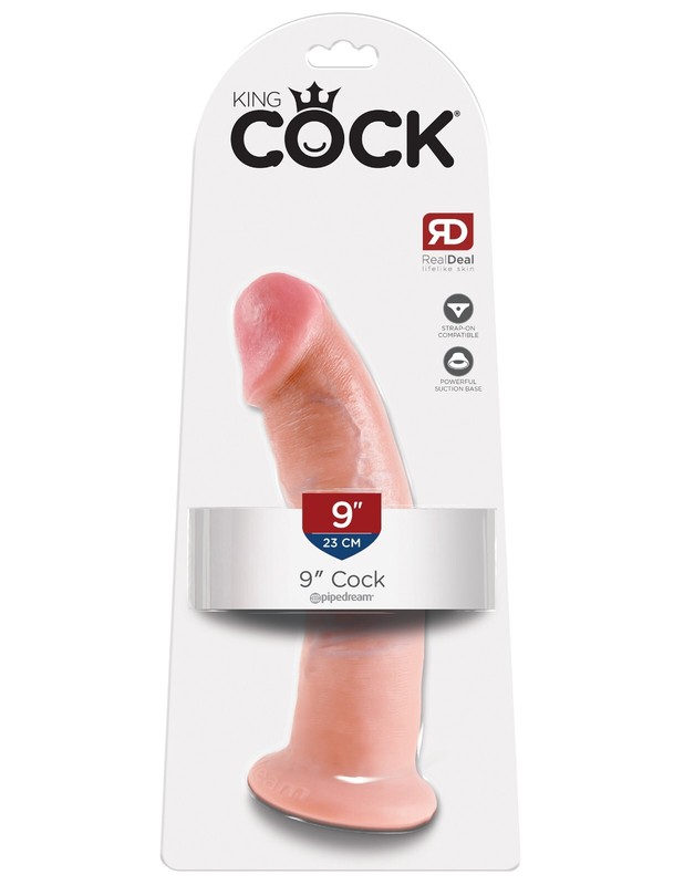 Pipedream King Cock 9&Prime; Cock Flesh – Realistic Dildo Dong w Suction Cup