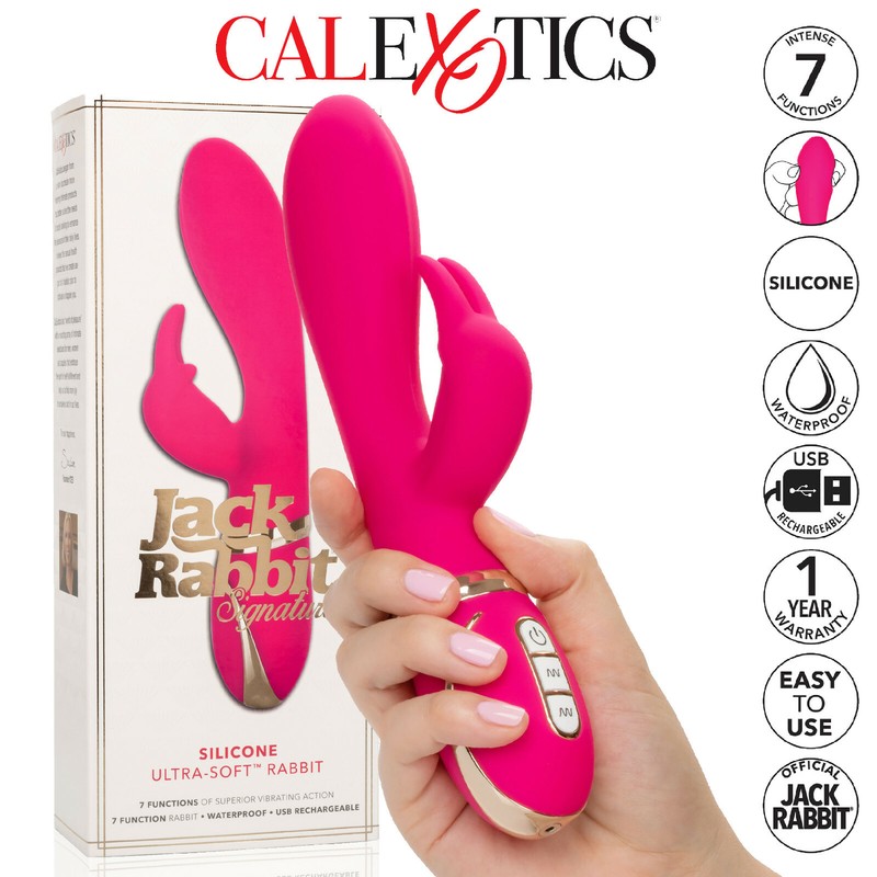 CalExotics Jack Rabbit Silicone Vagina Clit Soft Vibrator Rabbit Sex Toy