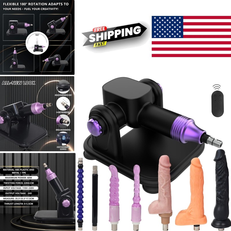 60W Sex Machine with Remote Control 21 Modes and Discreet Packaging for Privacy