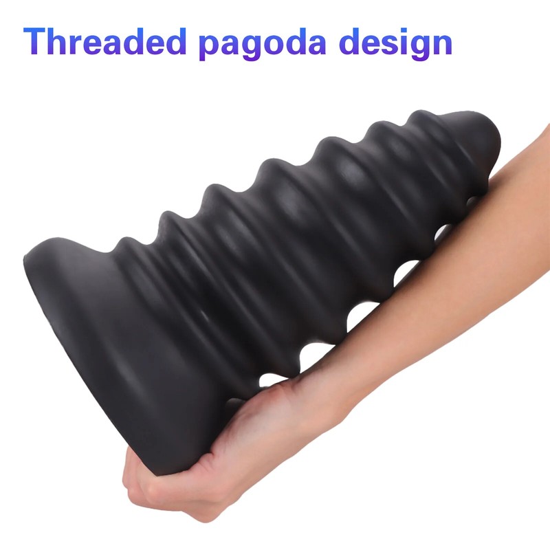 Huge Silicone Screw Anal Plug Soft Butt Plug Big Anal Dilation Women Men gallery