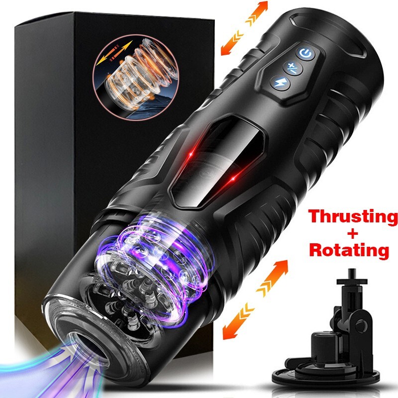 Male Masturbaters HandsFree 3Thrusting Rotating Mastubator Cup Sex Toys For Men