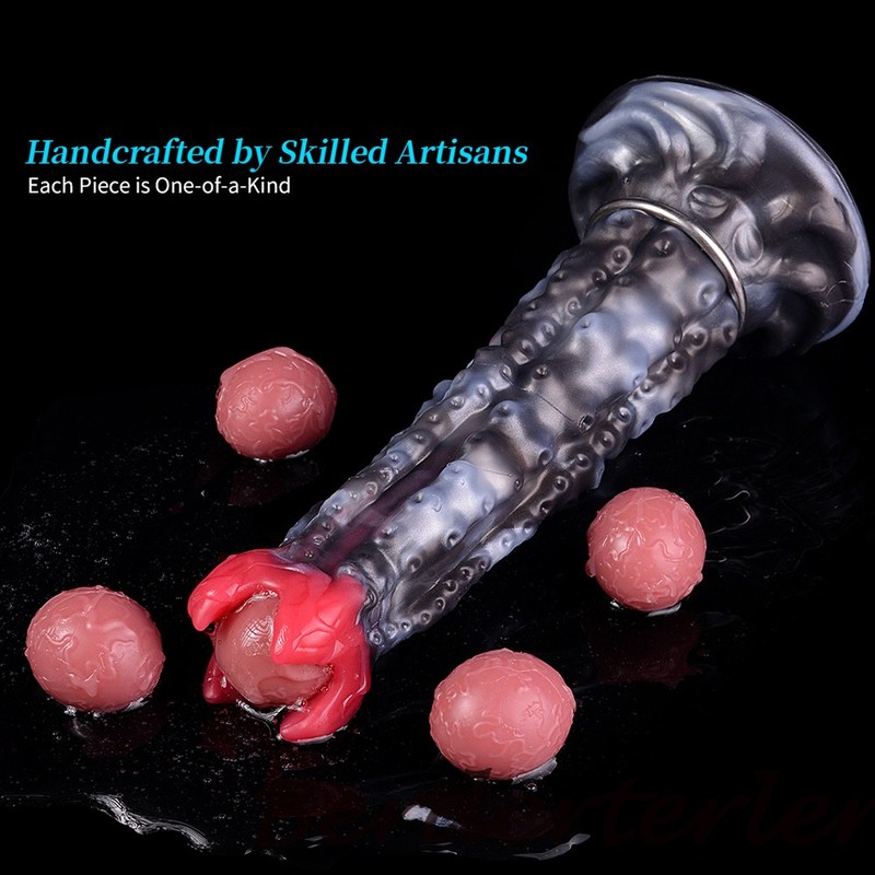 Monster Anal Plug Alien Ovipositor Inflatable & Manual Laying Hollow Dildo Toy gallery