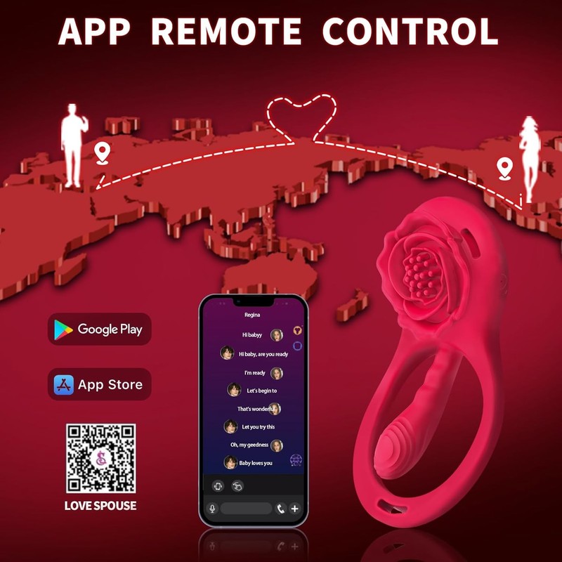 Couples Sex Toys Wearable Vibrator Rose App Remote Control Vibrator with 9 Vibra gallery