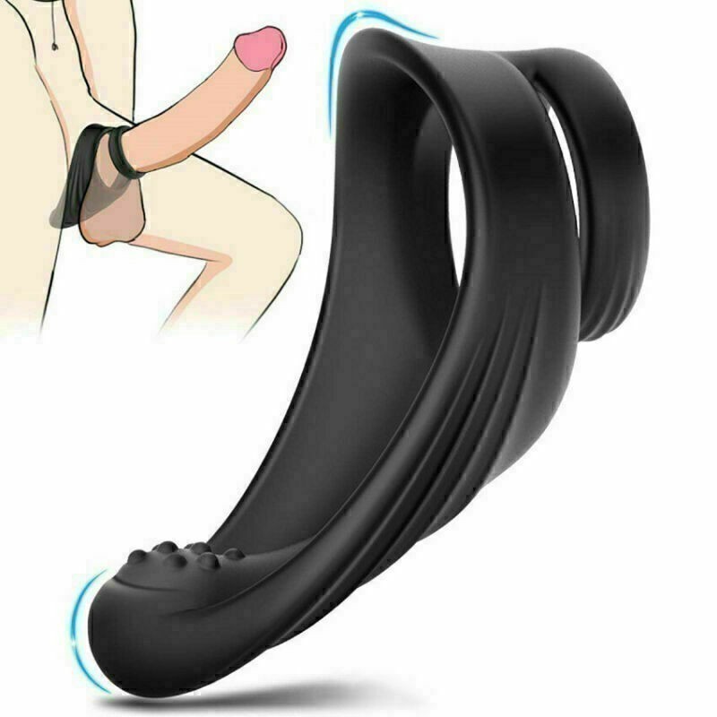 Penis-Ring-Male-Cock-Dick-Ejaculation-Delay-Men-Man-Scrotum-Ball-Stretcher