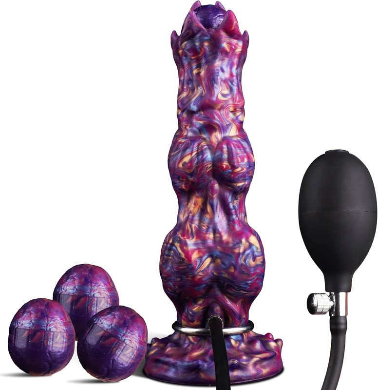 10&Prime; Monster Dildo Huge Thick Ovipositor Dildo with 4 Eggs, Big Fantasy Anal Dild