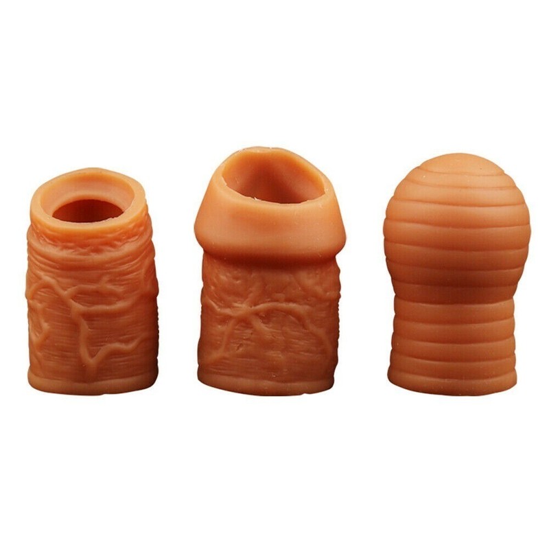 3PCS Penis Glans Foreskin Phimosis Curing Correction Ring For Man Supplement Kit gallery