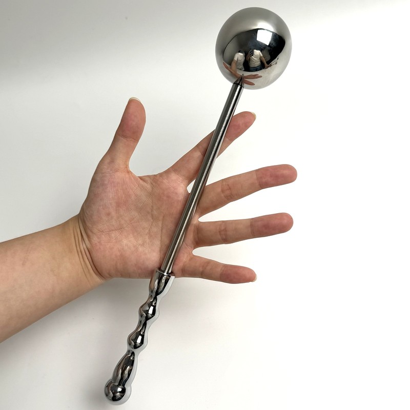 Handheld Stainless Steel Ball-Shaped Massage G Spot Wand Probe Anal Butt Plug SM gallery